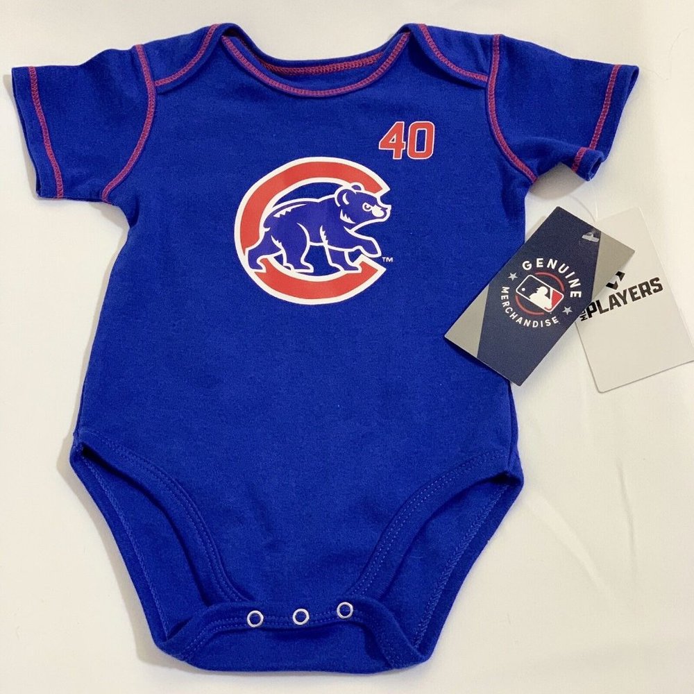 Chicago Cubs Blue One-Piece Short Sleeve Baby Size 3/6 Month Contreras 40